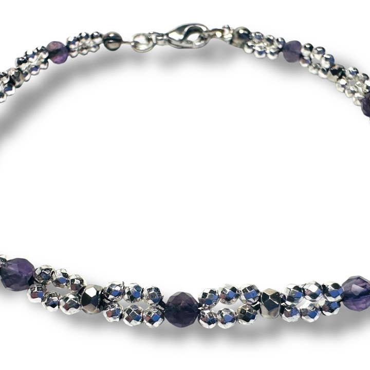 Ametyst og Hematit Armbånd for engroshandel hos Janine’s Jewelry Design