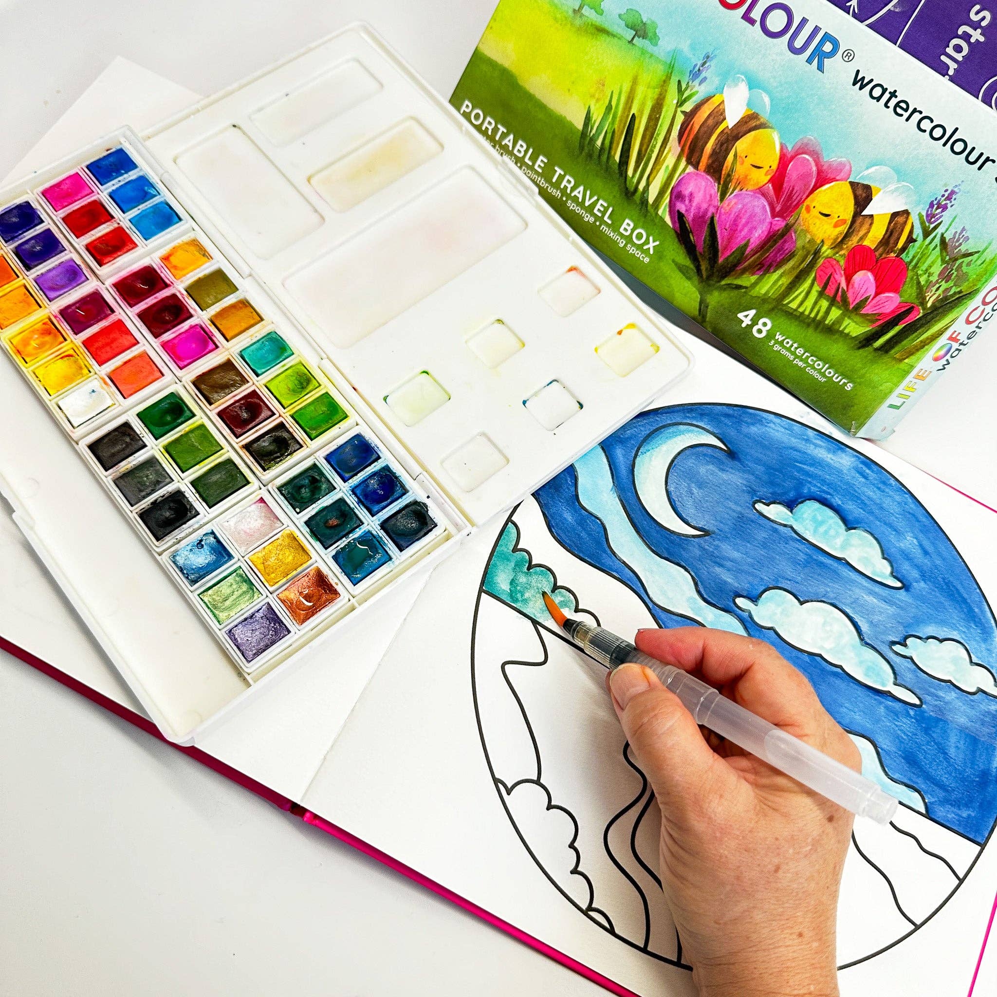 Life of Colour - Wholesale Colouring and activity book – adult - Watercolour Colouring Book - Volume 12