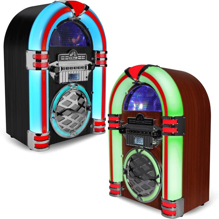 Victor Wilshire Bluetooth Jukebox Radio with LED Lights for wholesale by JupiterGear Home