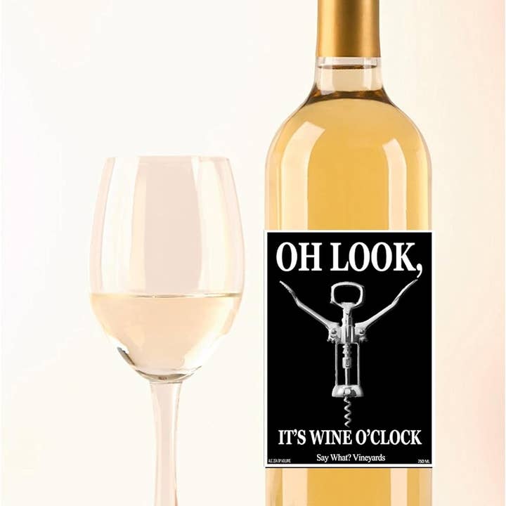 NOVELTIES WHOLESALE INC - Vendita all'ingrosso Regalo divertente/originale - Etichette Divertenti per Bottiglie di Vino - 12 Design Assortiti per Confezione