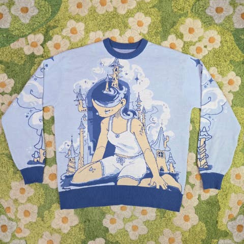 Sand Castle Girl Sweater for wholesale by Milky Tomato