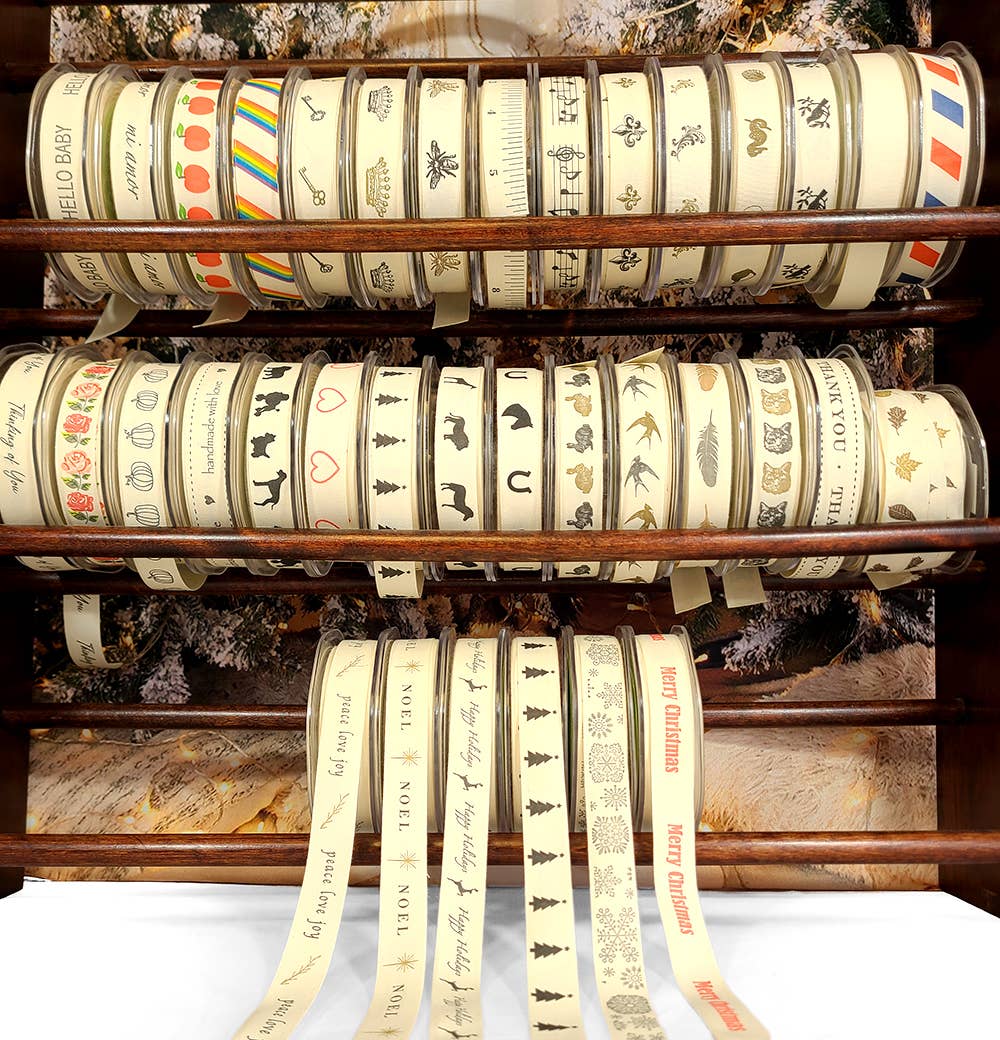 May Arts Ribbon – wholesale Band – 3/4 ”Merry Christmas Print 100% bomullsband2