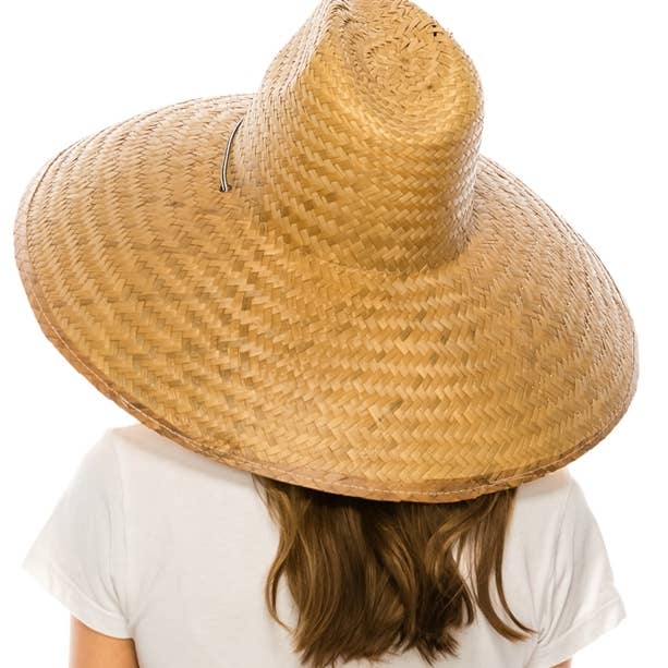 One and Only Accessories - Wholesale Straw Hat - Women's - Oversized palm leaf lifeguard hat for maximum sun protection0