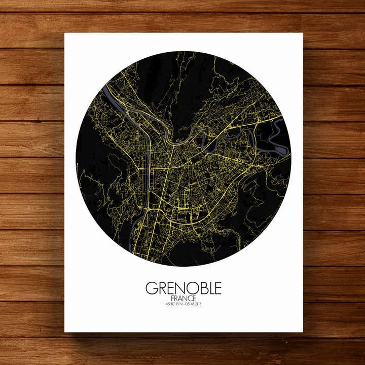 Plakat af Grenoble | Frankrig for engroshandel hos mapospheres