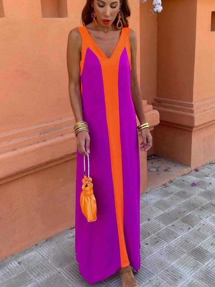 LORIANE – wholesale Dress – Women's – 6269 Long strappy dress1