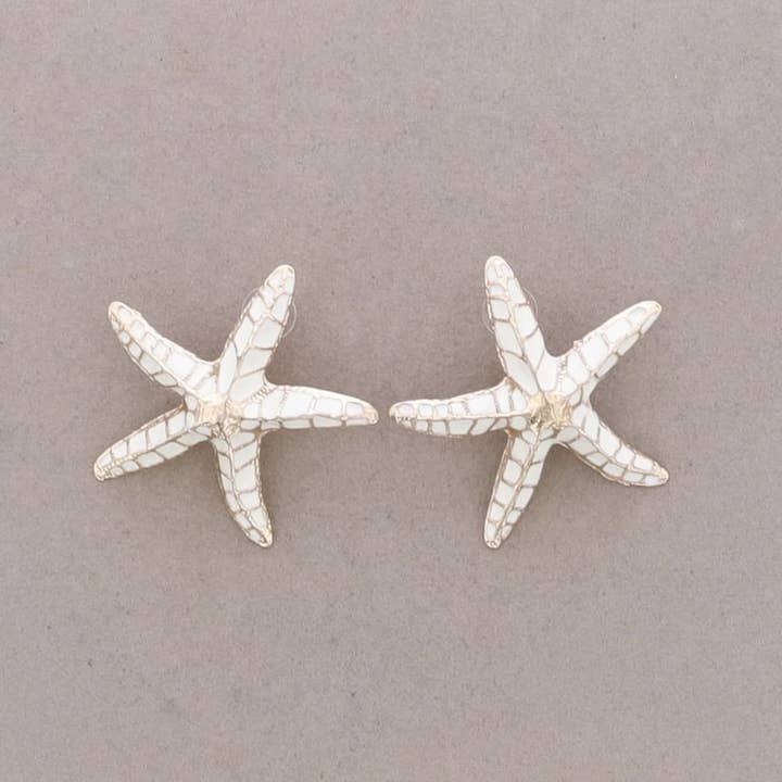 Sonata – wholesale Snap-smycken – Örhängen i emalj med sjöstjärnemotiv6