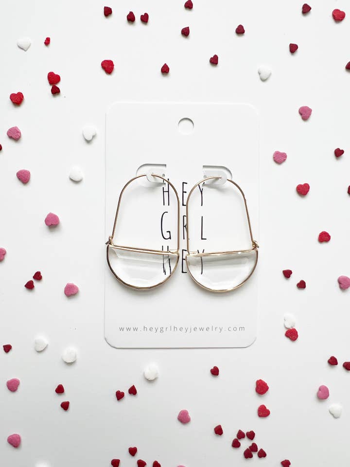The Clear Lennon Earrings for wholesale by Hey Grl Hey Jewelry
