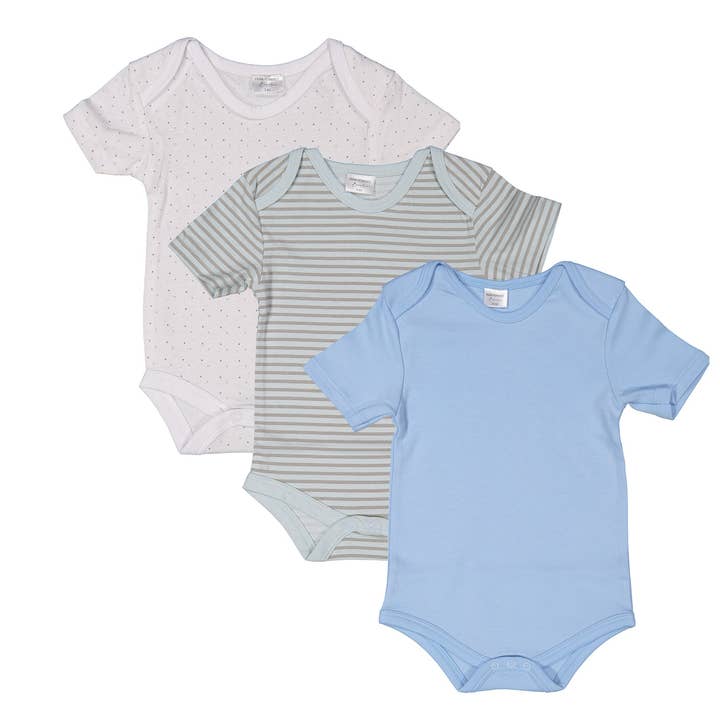 Body per neonato a maniche corte da 3 confezioni per la vendita all'ingrosso da parte di FRANK HERMANOS