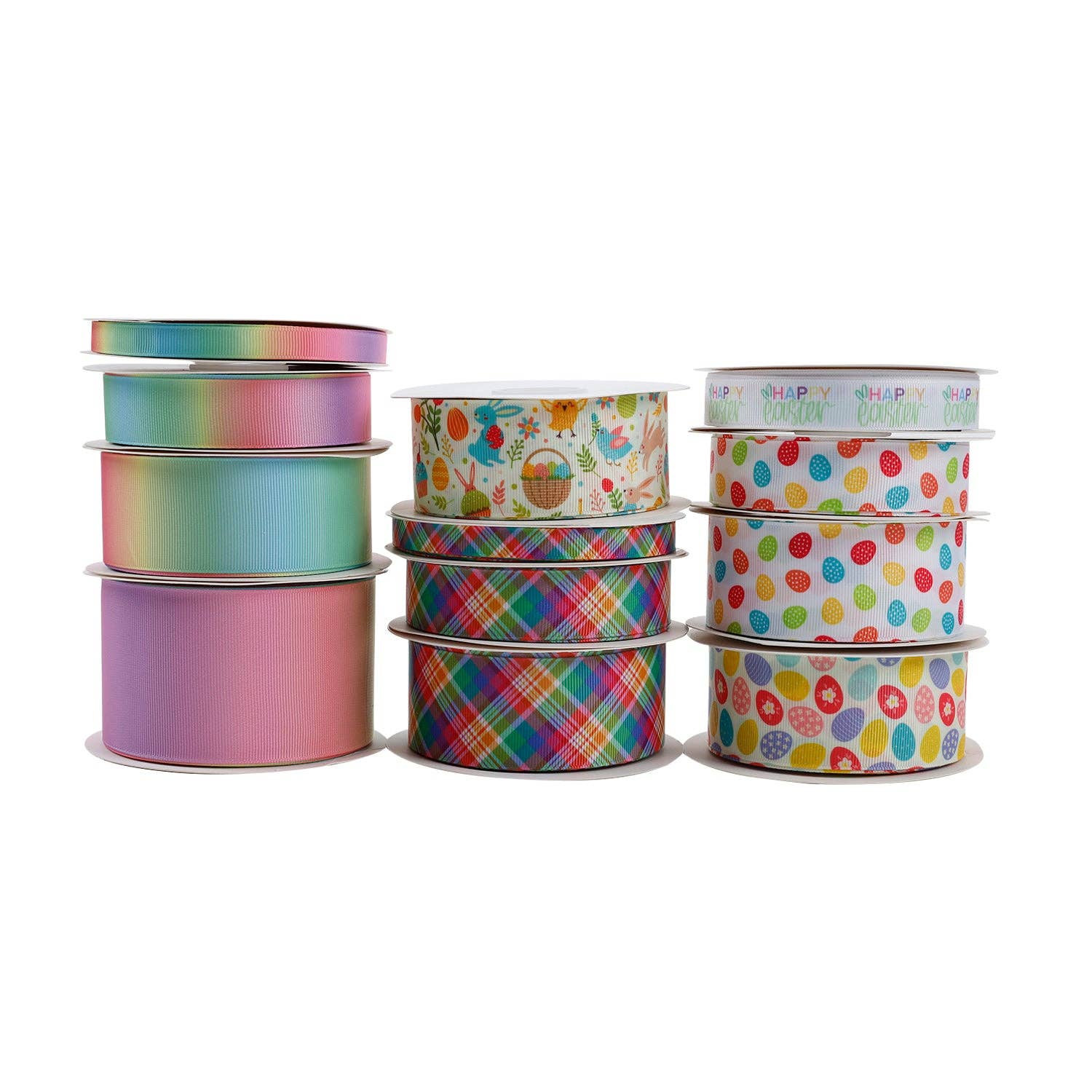 LA Ribbons Wholesale - Wholesale Linten - PASTEL REGENBOOG GROSGRAIN LINT4
