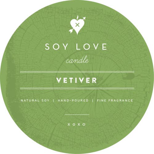 Vetiver Relaxing 14oz Jar Filled Candle for wholesale by Soy Love