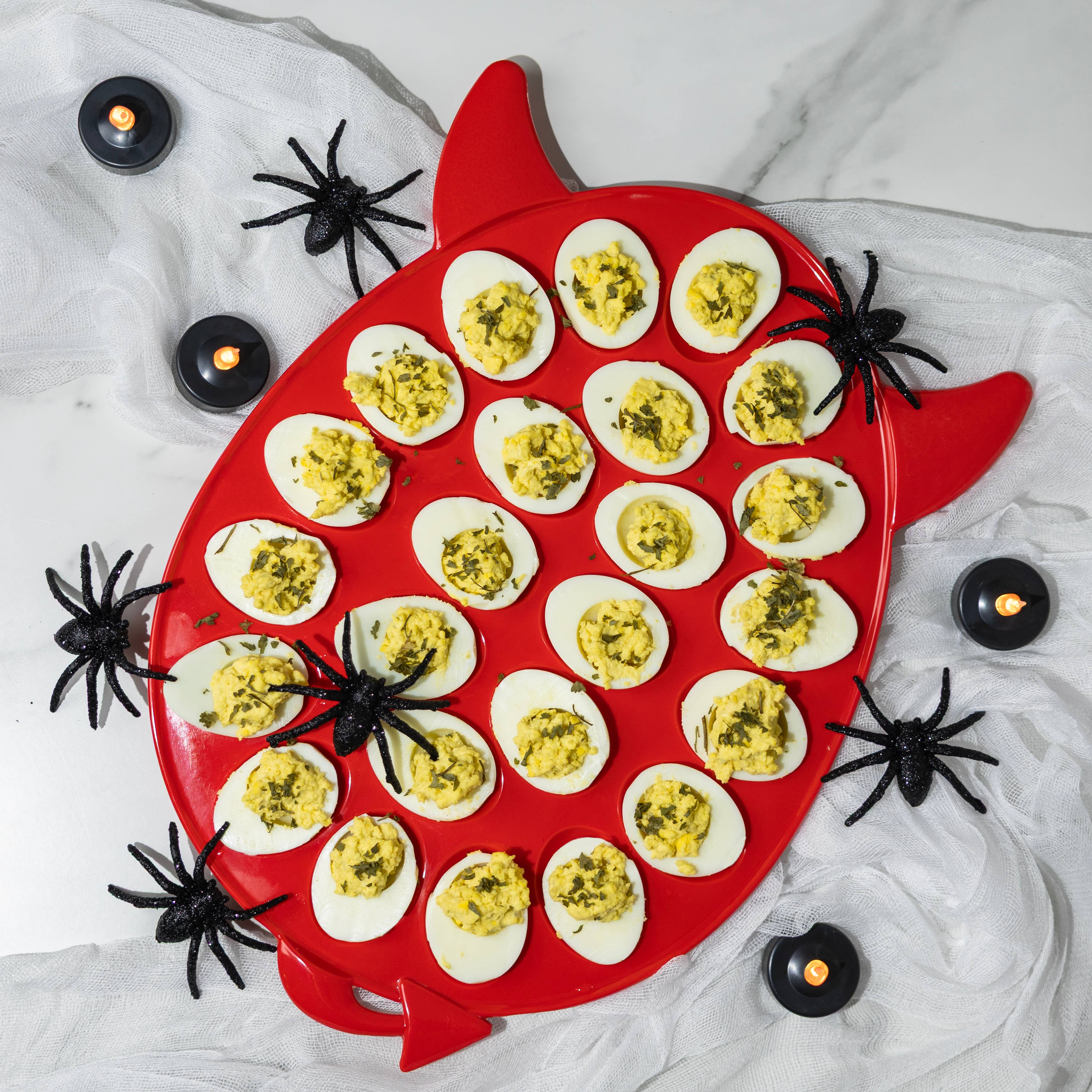 Fox Run Brands - Wholesale Egg Cup/Holder - Pund'it BeDeviled Egg Plate, 24 Cup Deviled Egg Platter2