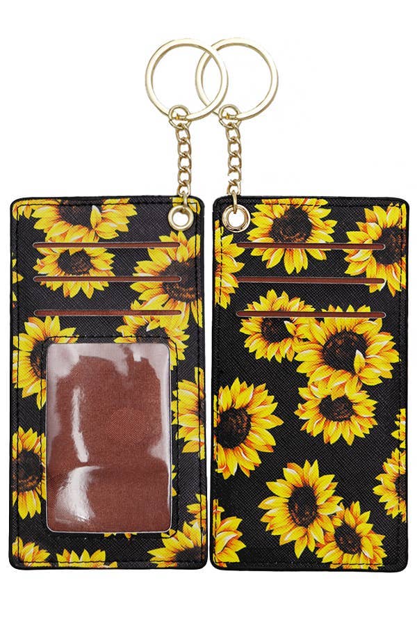Cap Zone - Vente Portefeuille – femme - Sac bandoulière portefeuille continental Sunflower avec porte-cartes5