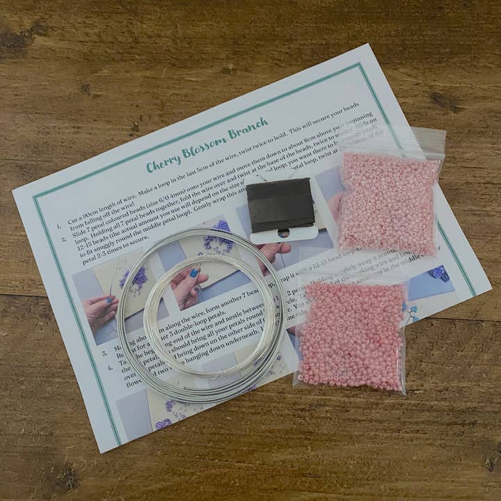 The Beaded Garden – wholesale DIY craft kit – Cherry Blossom Beaded Craft Kit. A creative gift idea.2