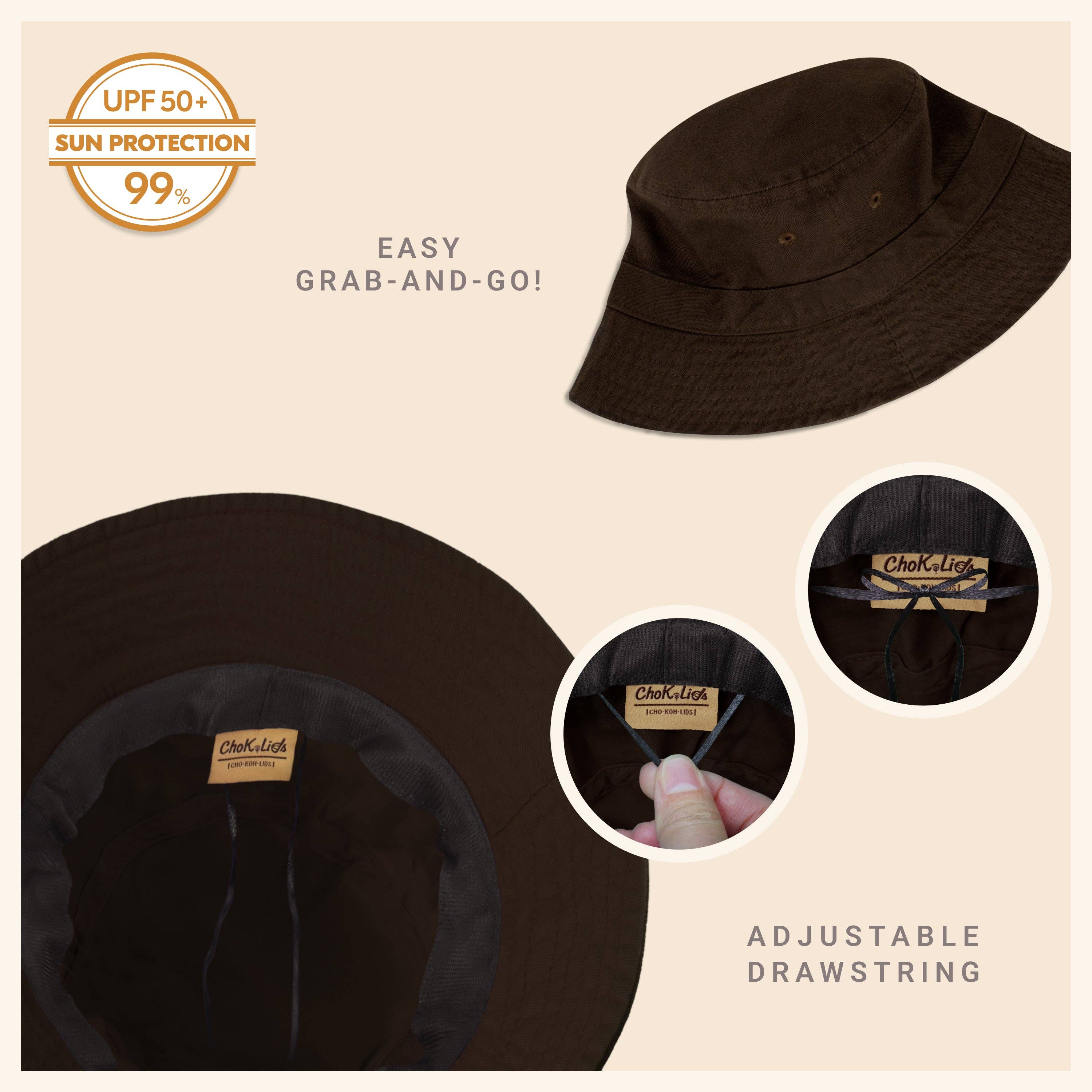 ChoKoLids – Engroshandel Bucket hat - Dame – CHOK.LIDS lærred spand hat17