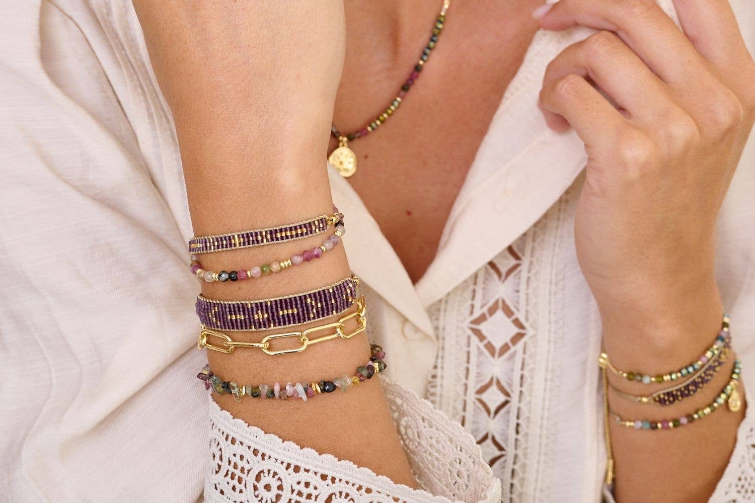 Boho Betty - Wholesale Beaded Bracelet - Aslan Gold Mulberry Beaded Friendship Bracelet1