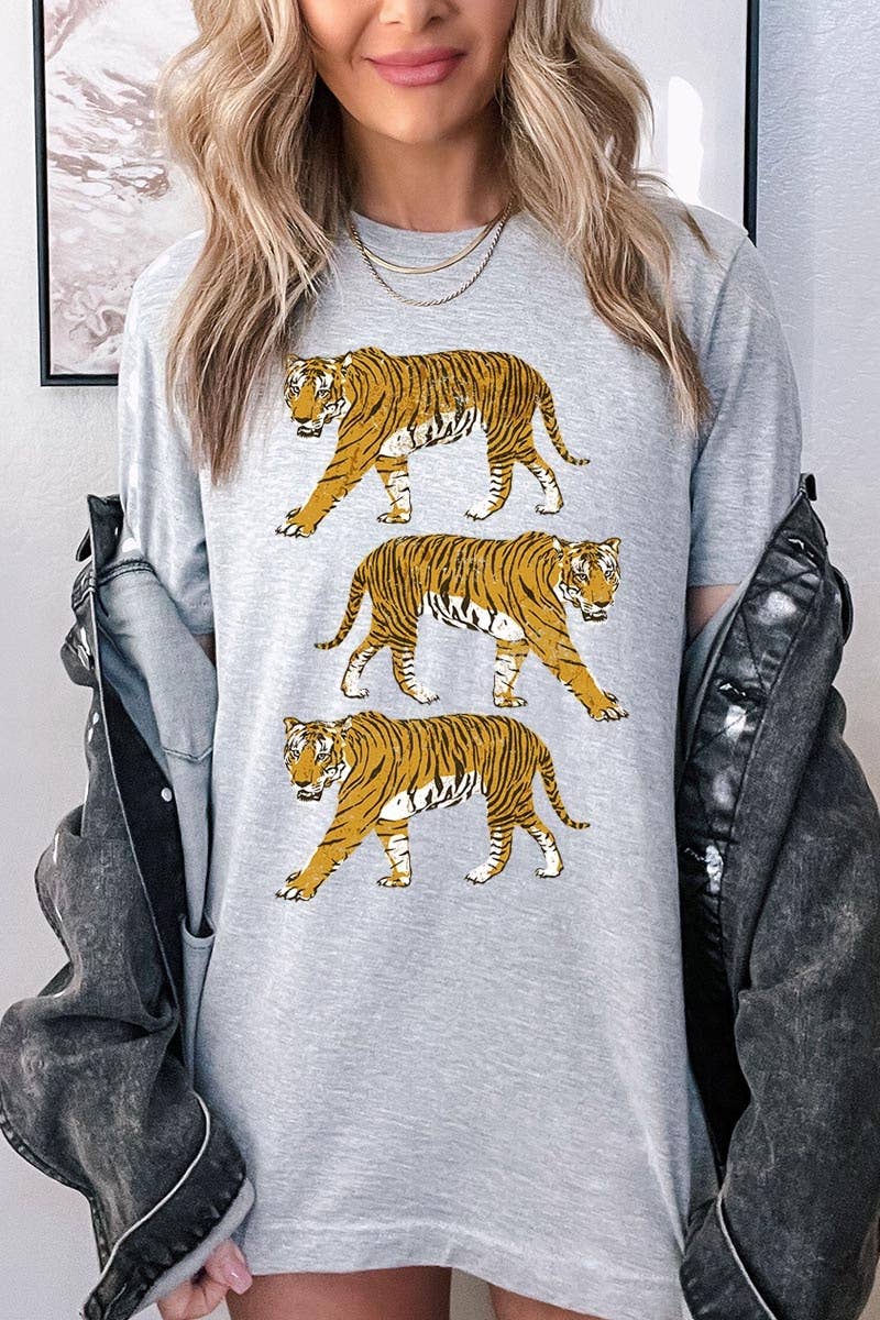 COLORBEAR – Engroshandel Grafisk t-shirt - Dame – Retro Tigers Grafisk T-shirt1
