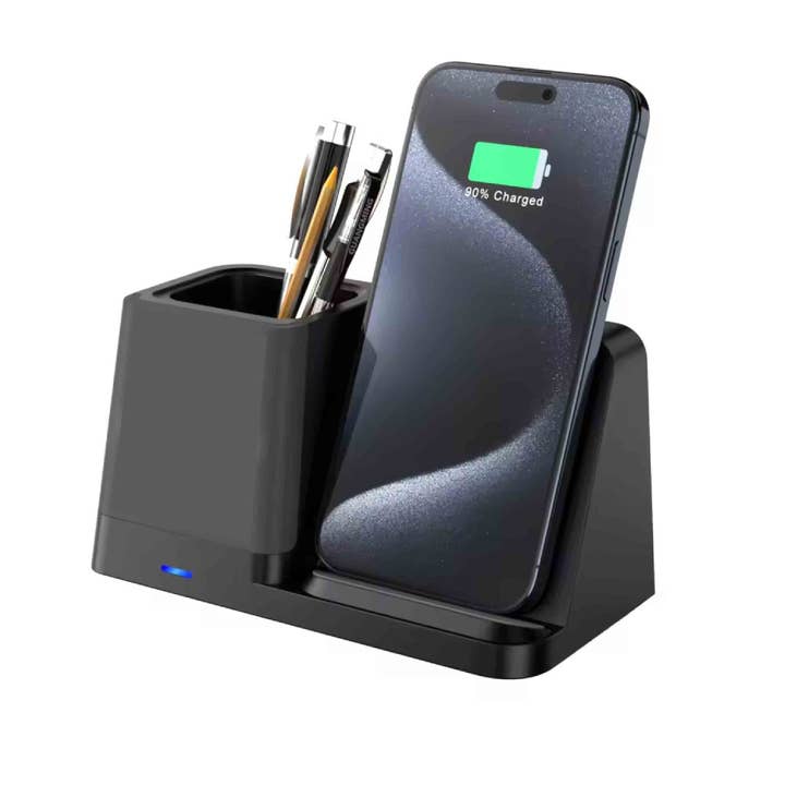 Trådlös laddare med pennhållare för skrivbord – blandade färger för wholesale av GulleeGadgets