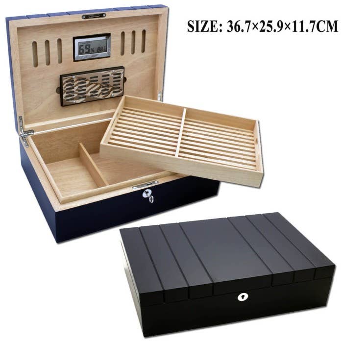 NICOTEAM EE – wholesale Humidor-/cigarrtillbehör – Humidor Svart 75st0