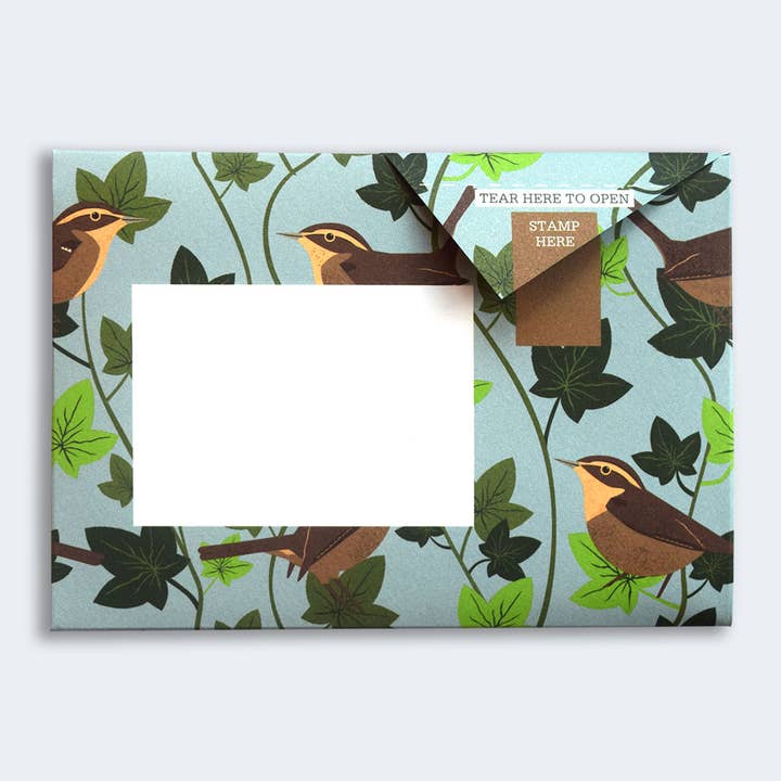 pigeonposted - Vente Assortiments de papeterie/cartes - Pack de 6 lettres pliables Robin & Wren Pigeon6