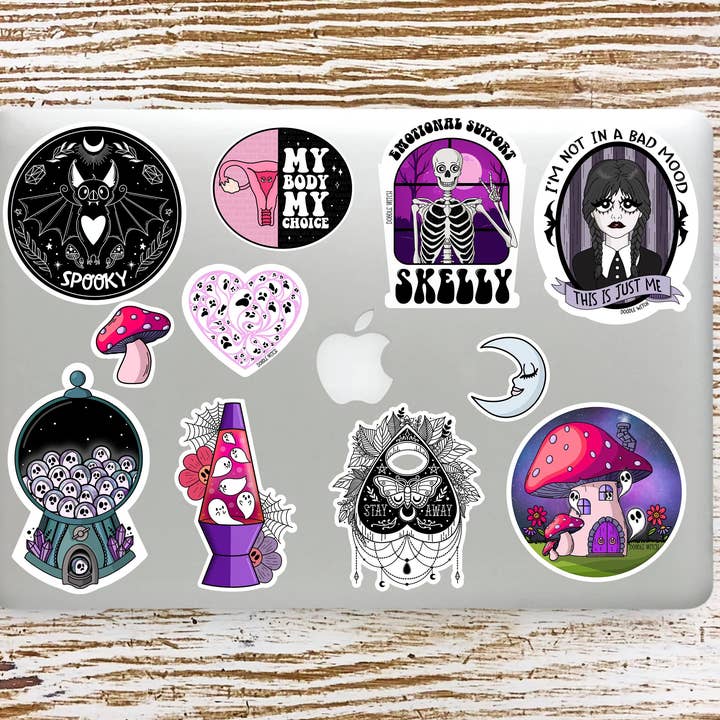 DoodleWitch - Wholesale Sticker - Wednesday Addams-sticker, stickers voor rare meisjes