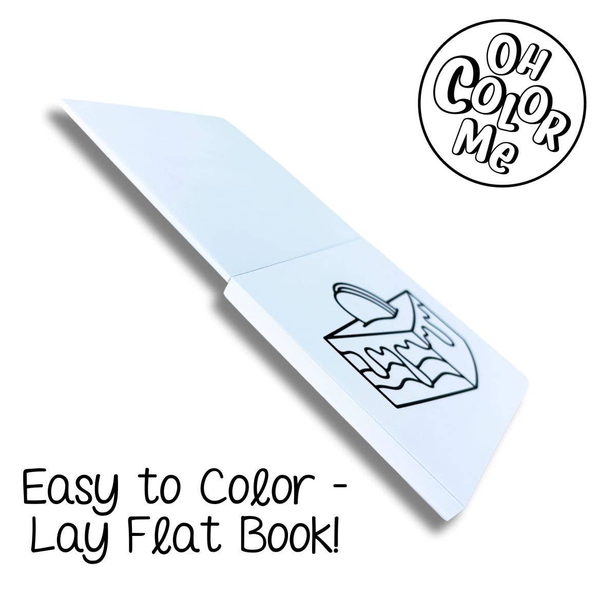 Oh Color Me - Wholesale Colouring and activity book – adult - Mini Coloring Book Positive Words, 4"x4", Valentines Gift2