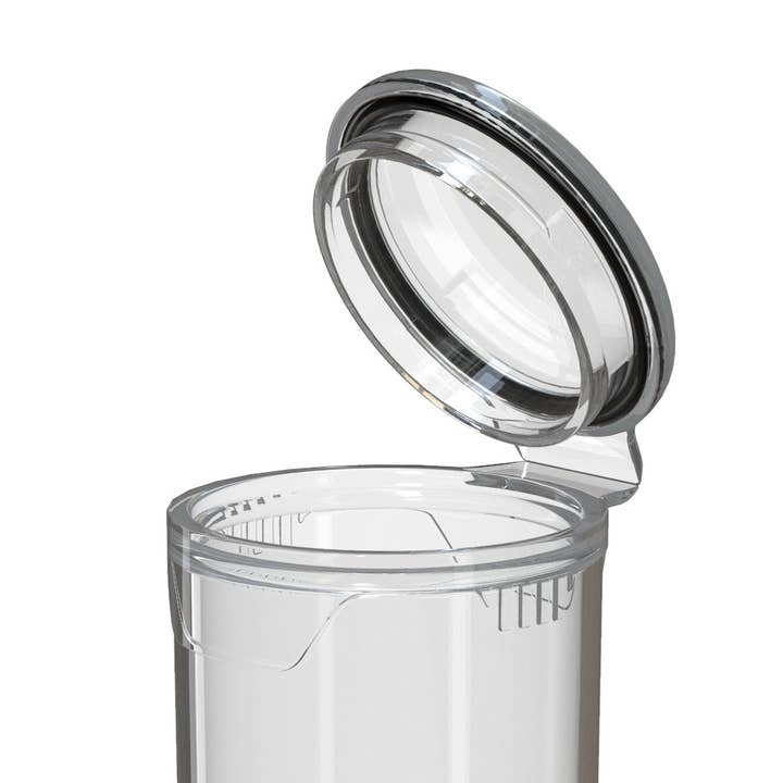 Copackr - Wholesale Travel Container - AVIATOR CR - POPCAP TUBE 98MM - TRANSLUCENT WITH CLEAR LID1