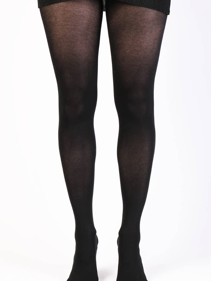 Collants noirs en coton biologique BIO pour la vente par Sokisahtel I BestSockDrawer