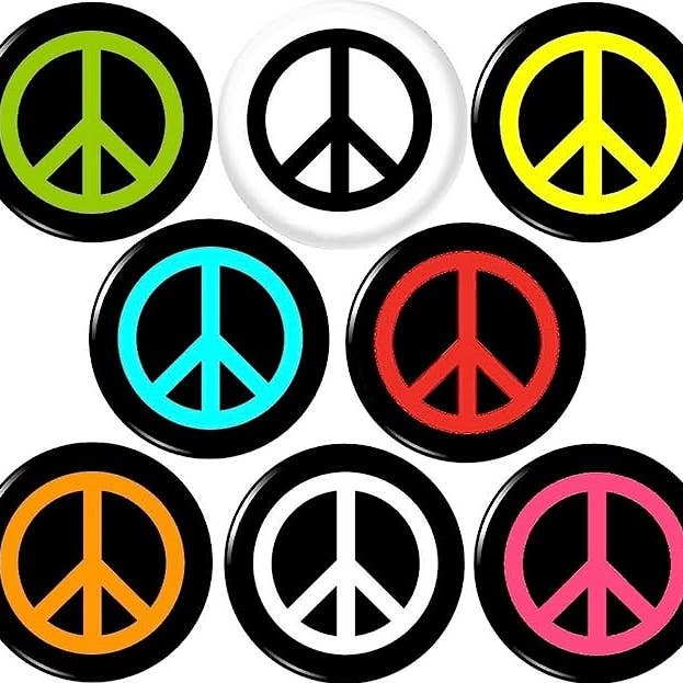 Signes de paix x 8 épingles de 2,5 mm (2,5 mm) Woodstock Festivals Hippie pour la vente par Pinbax Express