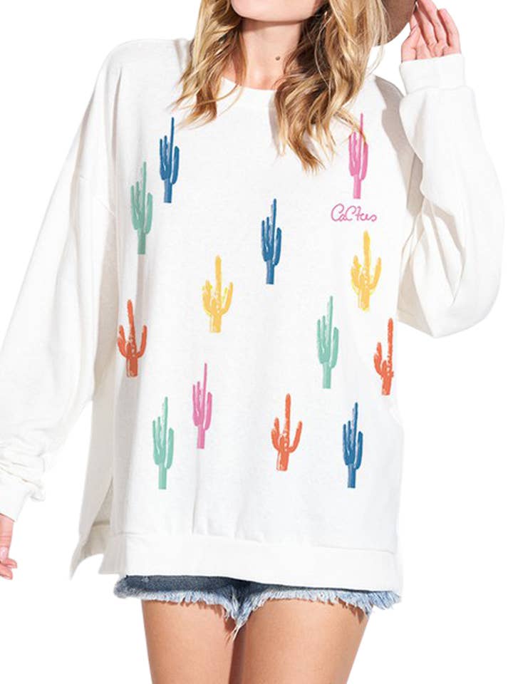 Cactus Tri Blend Sweatshirts for wholesale by Vanilla Monkey