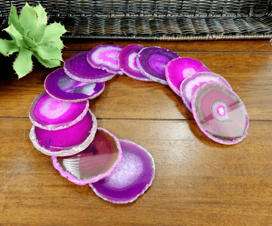 Rock Paradise - Wholesale Spiritual Stone/Crystal - Agate Slices -Top Drilled - Size #2 LARGE AGATE - Crystal Craft Supply20