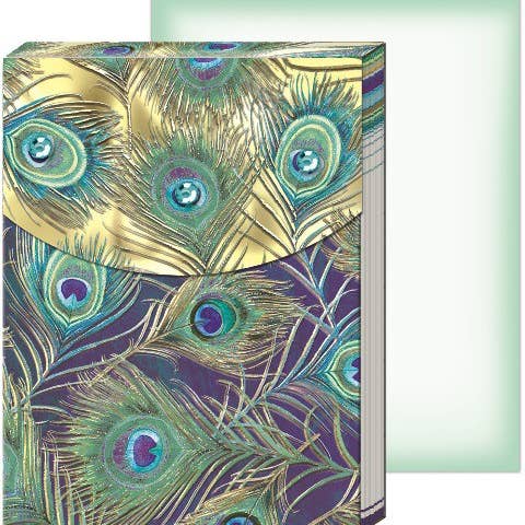 Libreta magnética de bolsillo - Peacock Feather para venta al por mayor de Maison Royal Garden