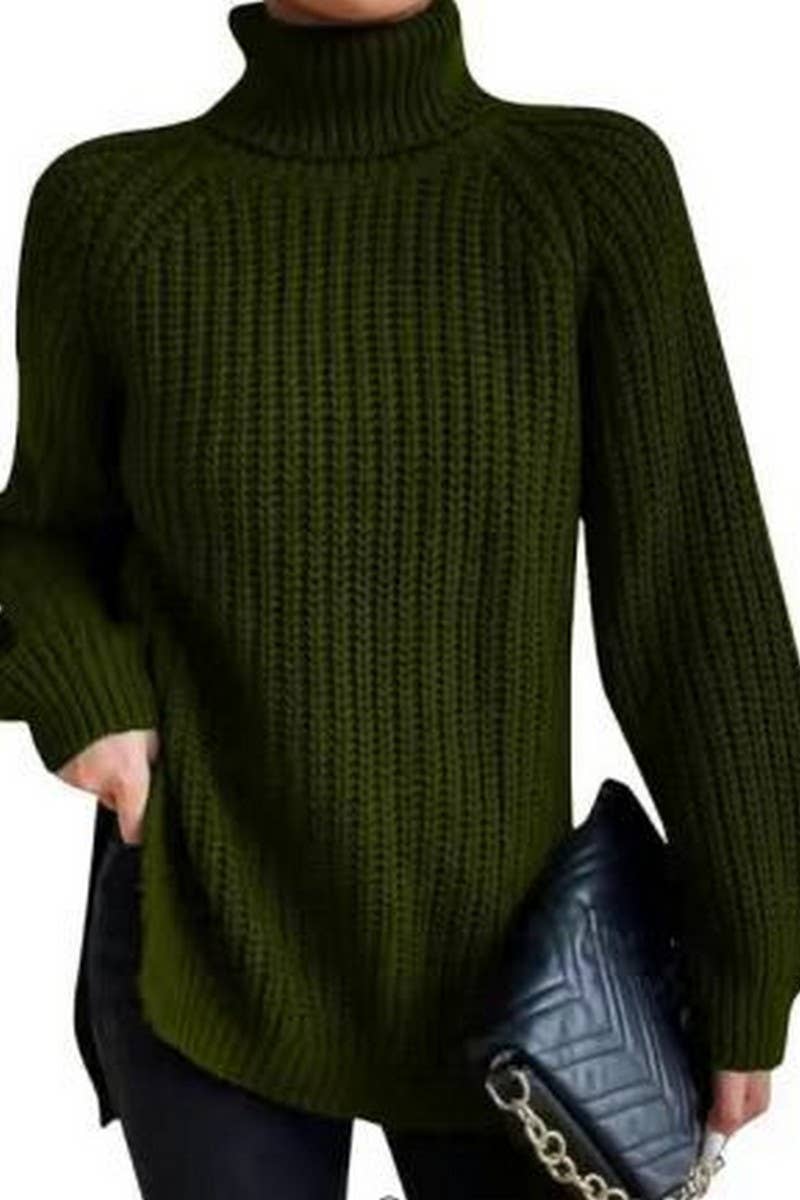 NINEXIS - Wholesale Knit Sweater - Women's - CWOSWL07649_HIGH-NECK MID-LENGTH RAGLAN SLEEVE SWEATER11