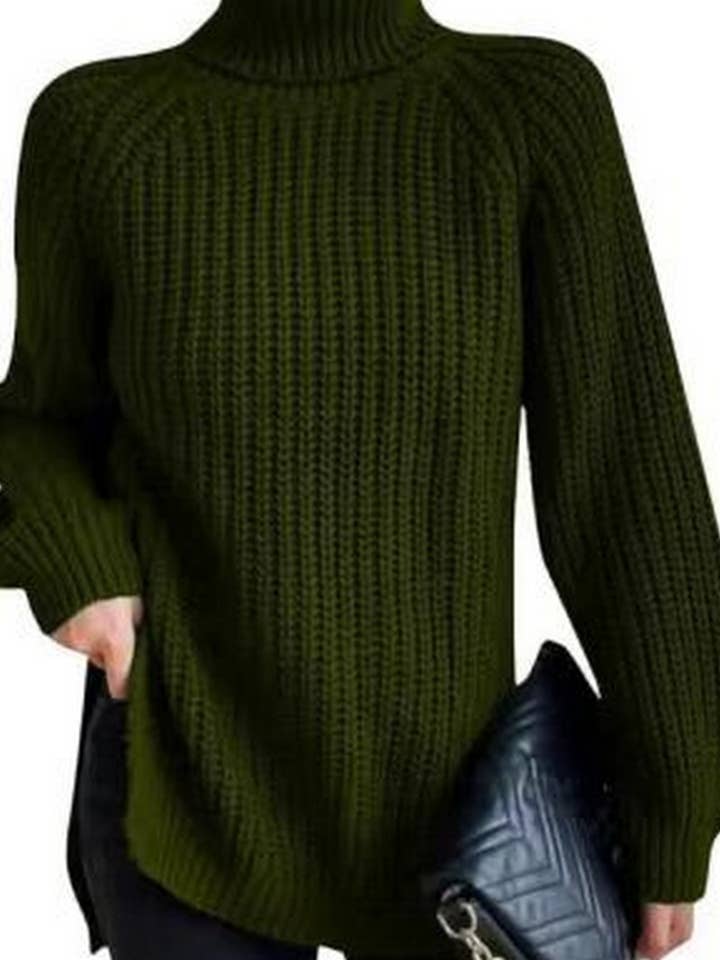 NINEXIS - Wholesale Knit Sweater - Women's - CWOSWL07649_HIGH-NECK MID-LENGTH RAGLAN SLEEVE SWEATER11