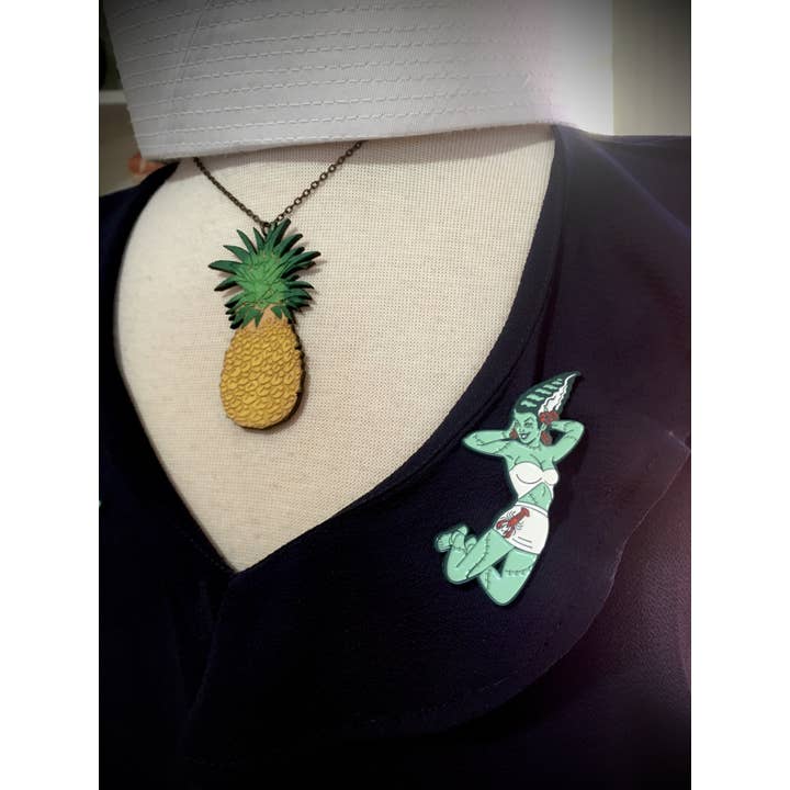 Sweet Siren Designs - Wholesale Lapel Pin/Button - We're Alive! Horror Monsters Enamel Pin Set4