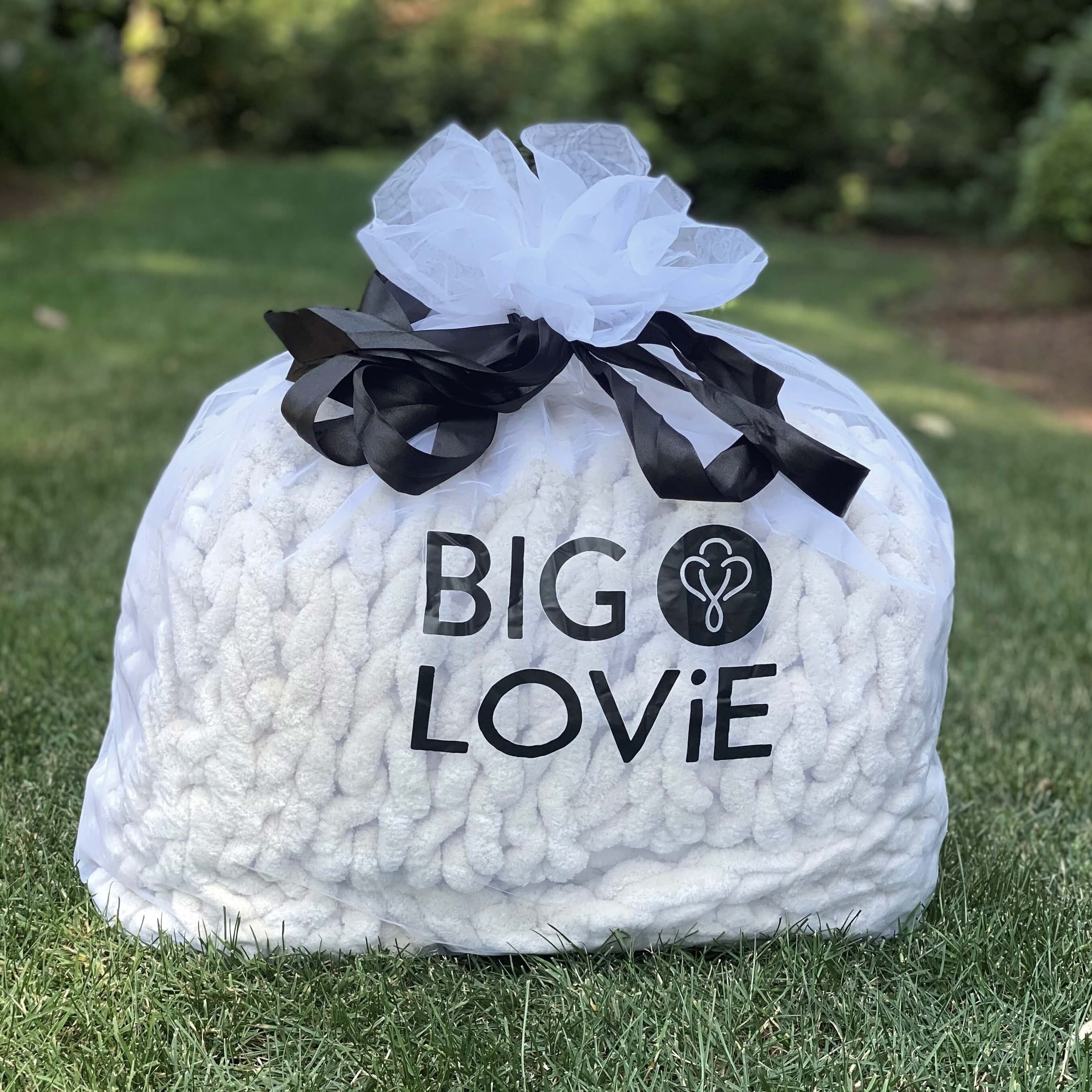 BIG LOViE - Vente Plaids - COUVERTURE EN TRICOT ÉPAIS INFINITE | MINKY | BIG - BLANC6