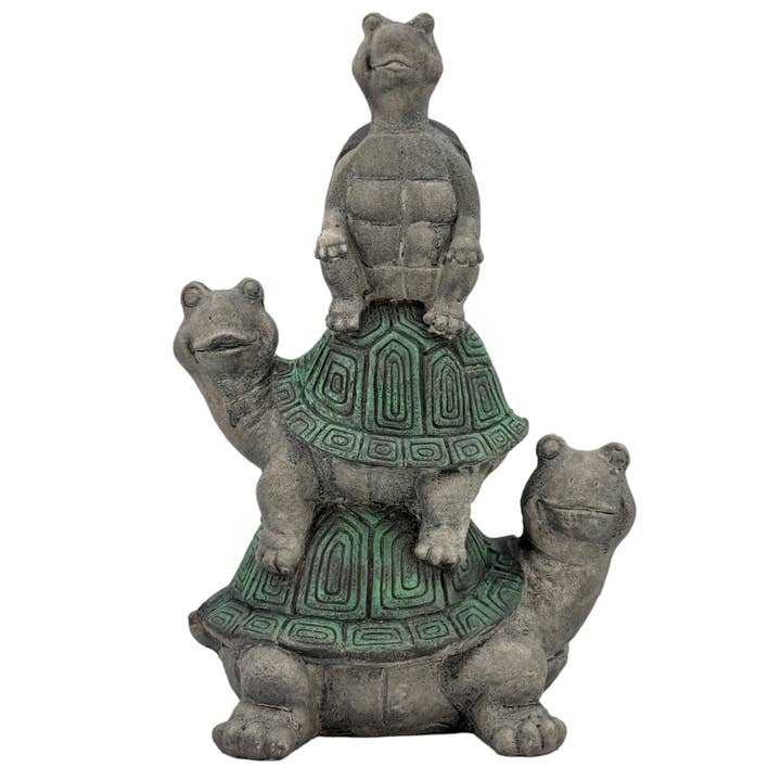 15" Triple Turtle Garden Statue for wholesale by Galt International Company