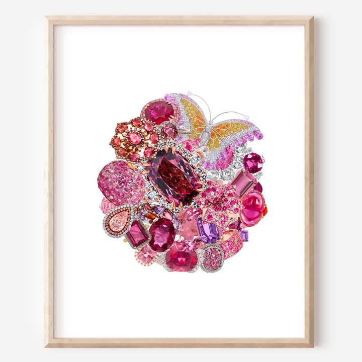 Birthstone Art Print — October — Tourmaline for wholesale by HoldThatPunch