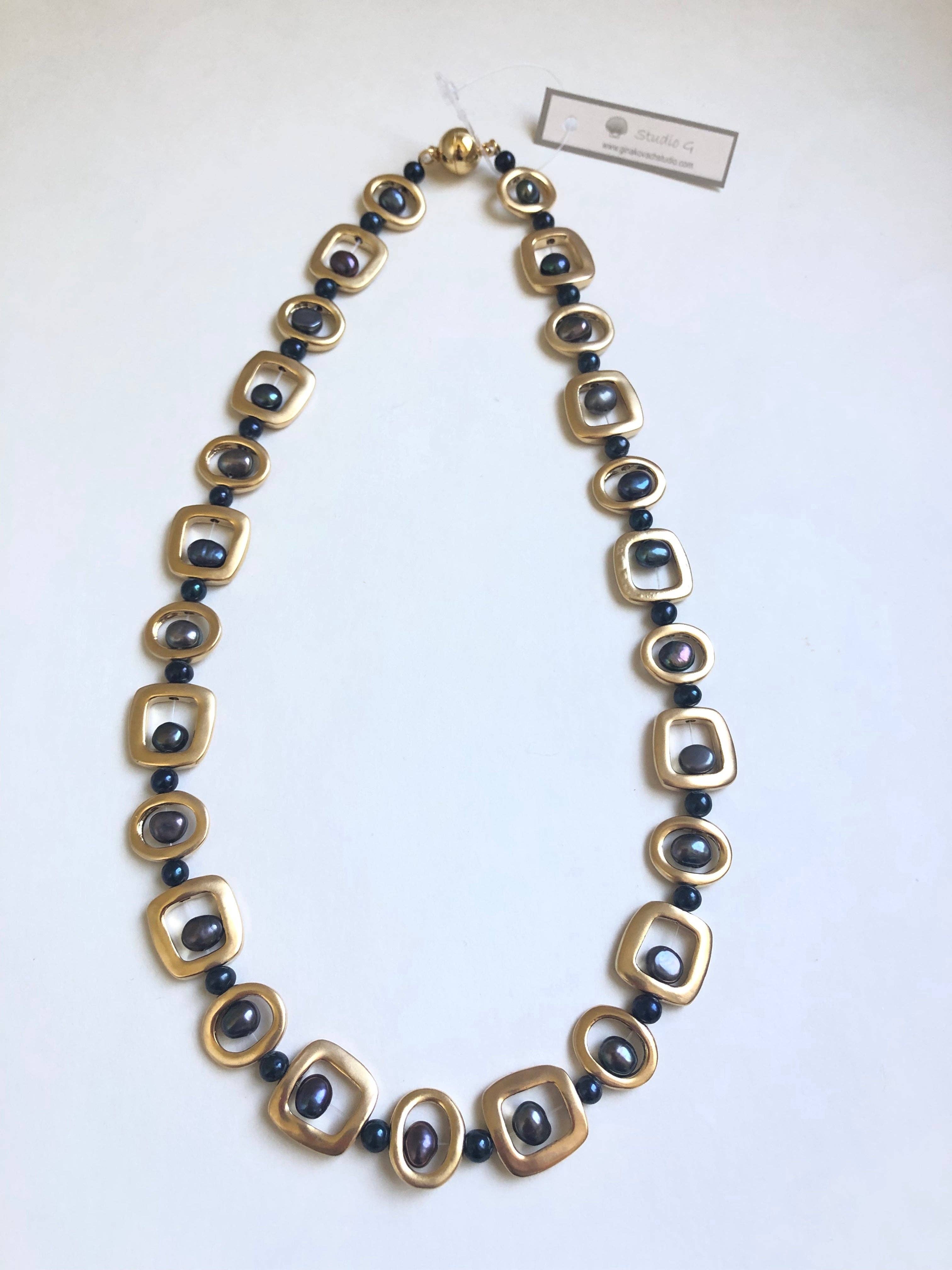 Studio G - Wholesale Beaded/Pearl Necklace - #57 Modern Necklace4