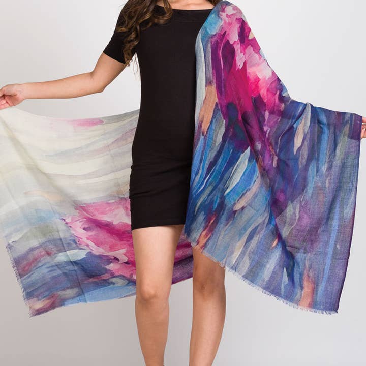 Sevya Handmade - Vente Châle – femme - Écharpes en laine fine Reena21