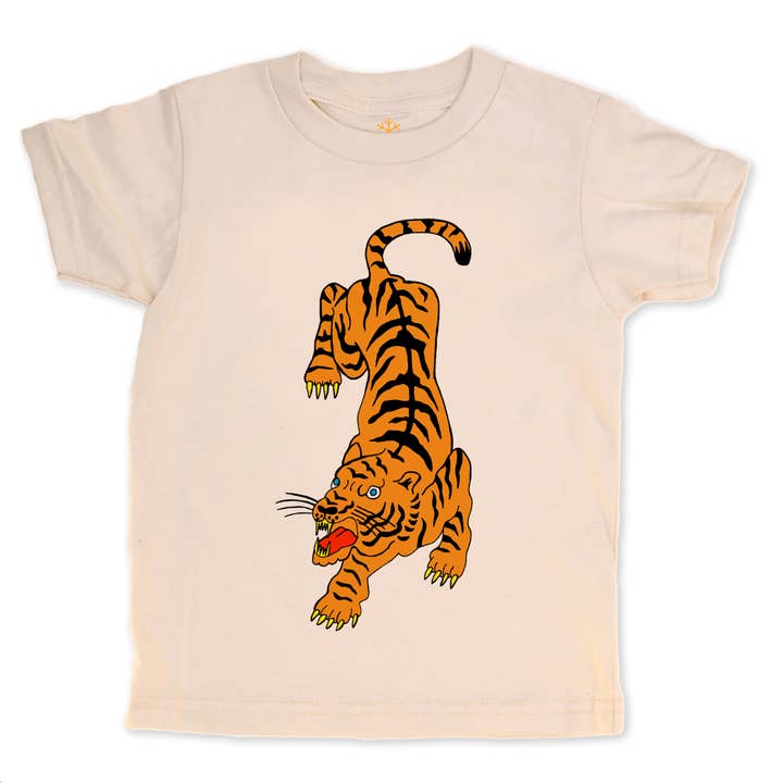 orangeheat - Wholesale Screen Printed T-Shirt - Kids - Tiger - Kids Organic Tee/Long Sleeve
