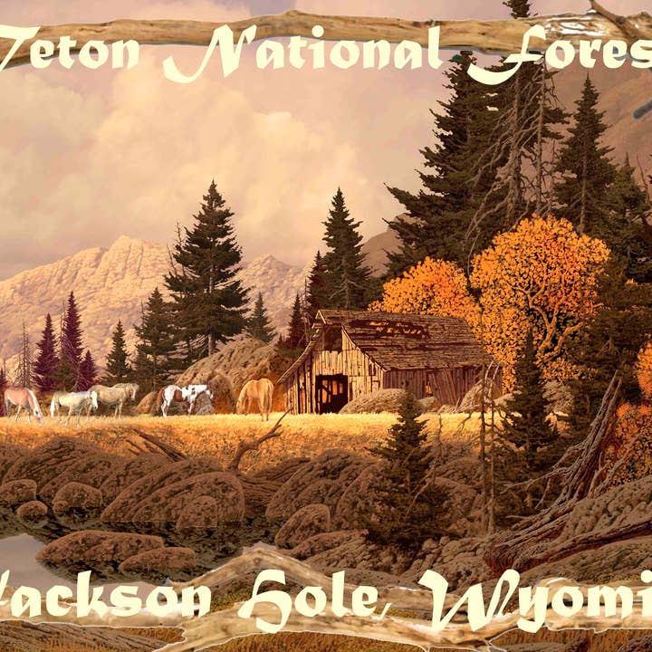BMS BIZ - Wholesale Poster - Visit Teton National Forest Travel Poster