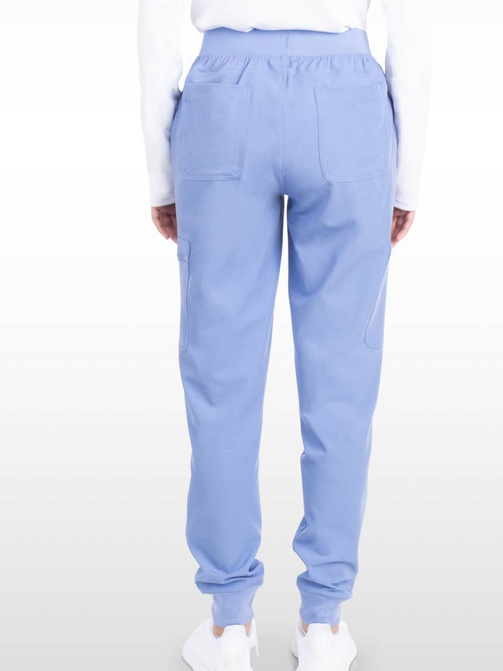 Aura Naturale - Wholesale Healthcare uniform – Women's - Maya Women Yoga Jogger Scrubs Pant 6 Pocket - Petite(13040P)10