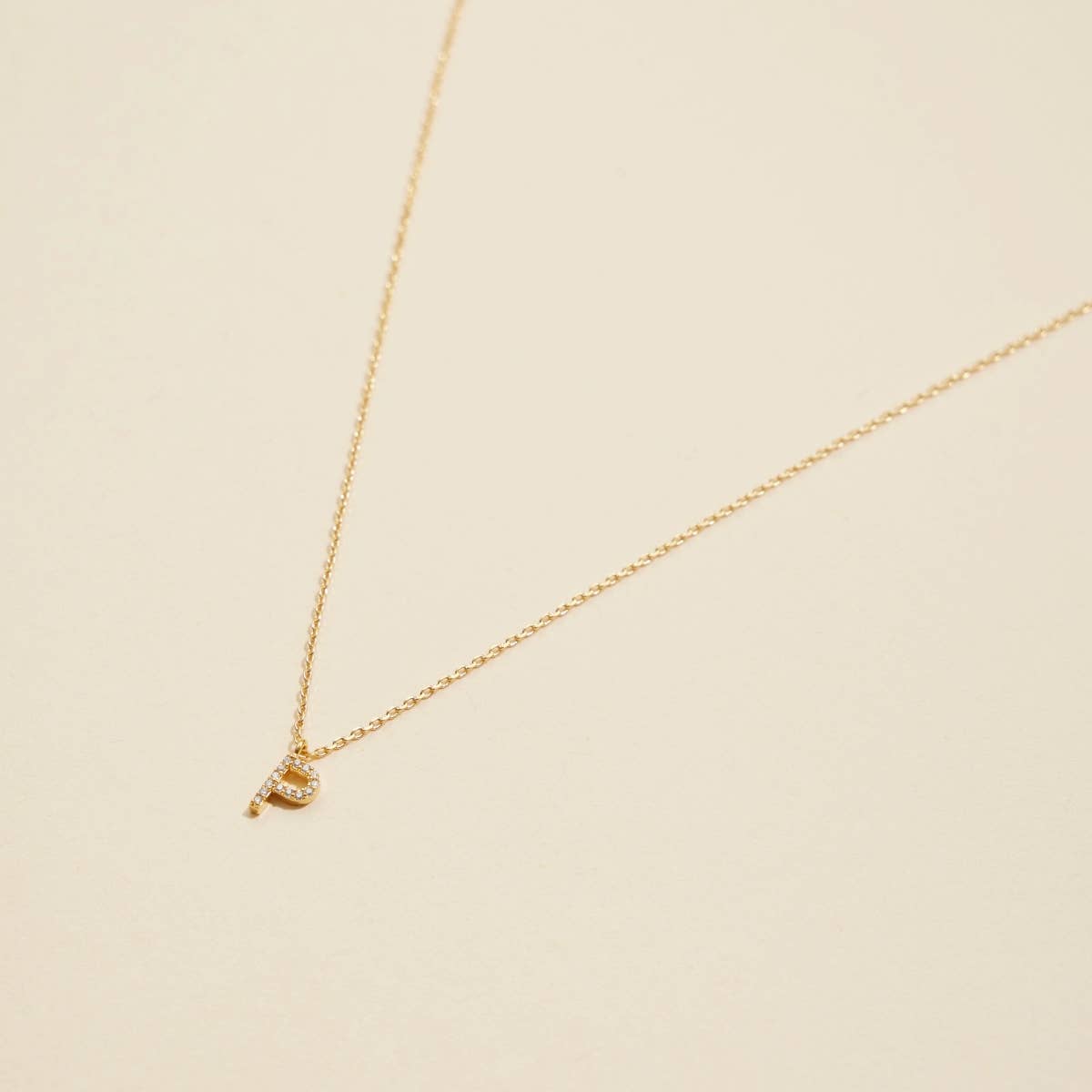 Lilla Haven - Wholesale Pendant/Charm Necklace - 12 Pack of Cubic Zirconia Initial Gold Dipped Necklaces10