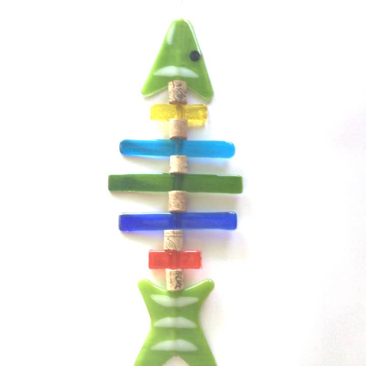 Fish Tales - Vendita all'ingrosso Decorazione mobile - Pesce mobile in vetro fuso artigianale Bonefish5