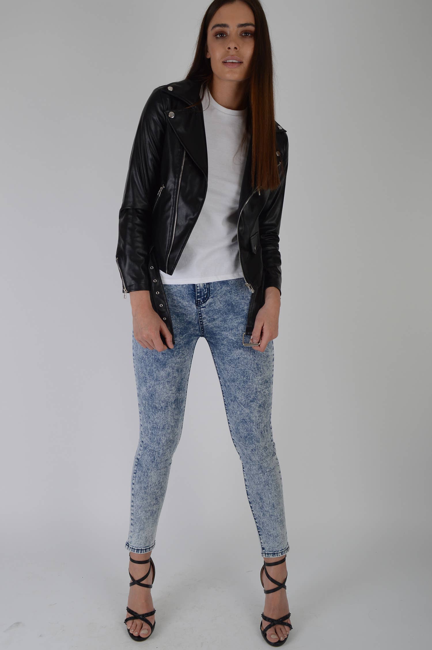 LoveMyStyle – wholesale Jeans – Women’s – Lovemystyle Acid Wash Skinny Fit Jeans In Blue