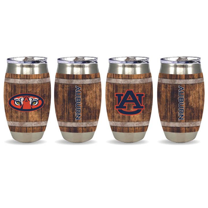 15oz Auburn Tigers Barrel Tumbler for wholesale by Indigo Falls