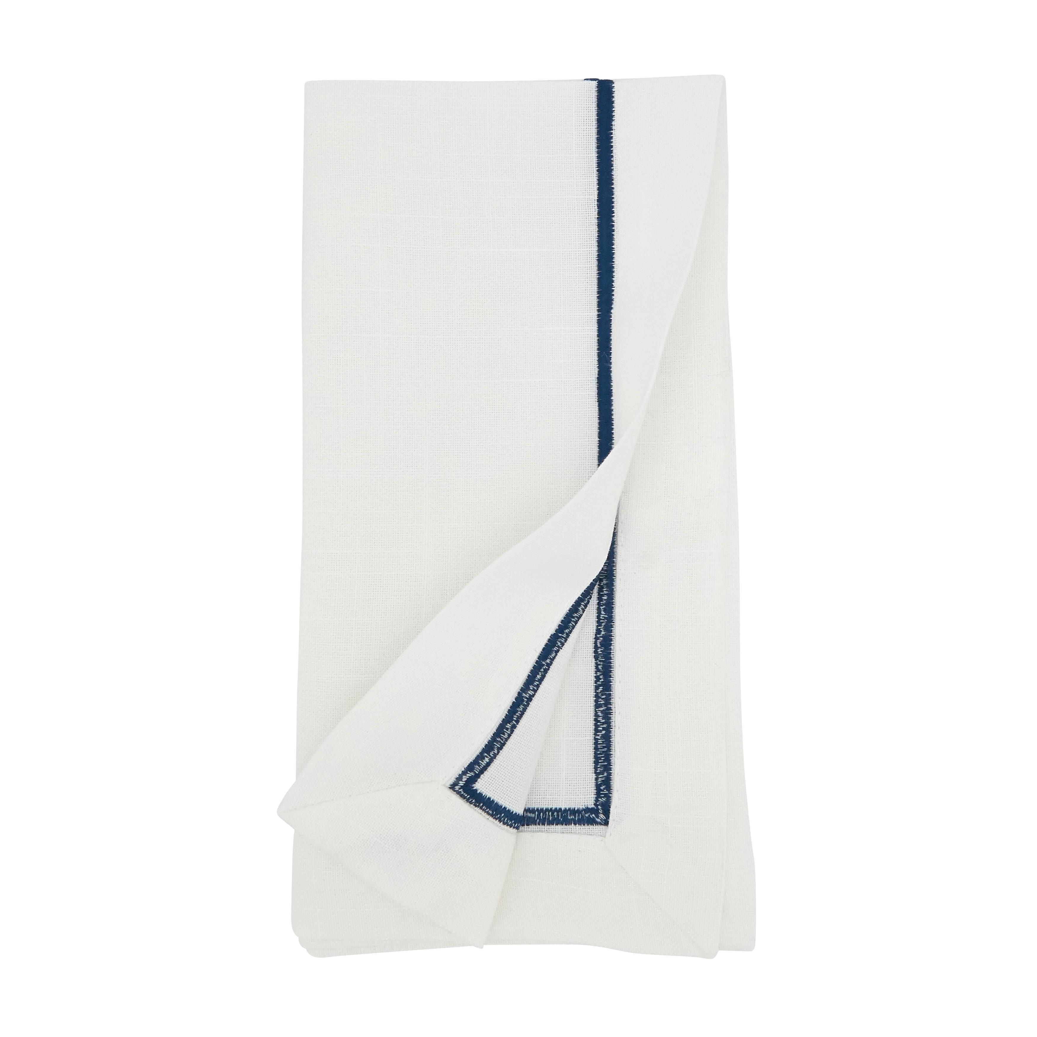 Saro Lifestyle - Wholesale Dinner & Cloth Napkin - Embroidered Line Design Napkin24