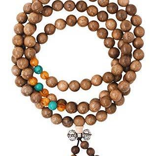Mandala Crafts - Wholesale Prayer Beads Necklace - Mandala Crafts Natural Wood 108 Mala Prayer Beads Necklace, Bracelet from for Meditation, Yoga24