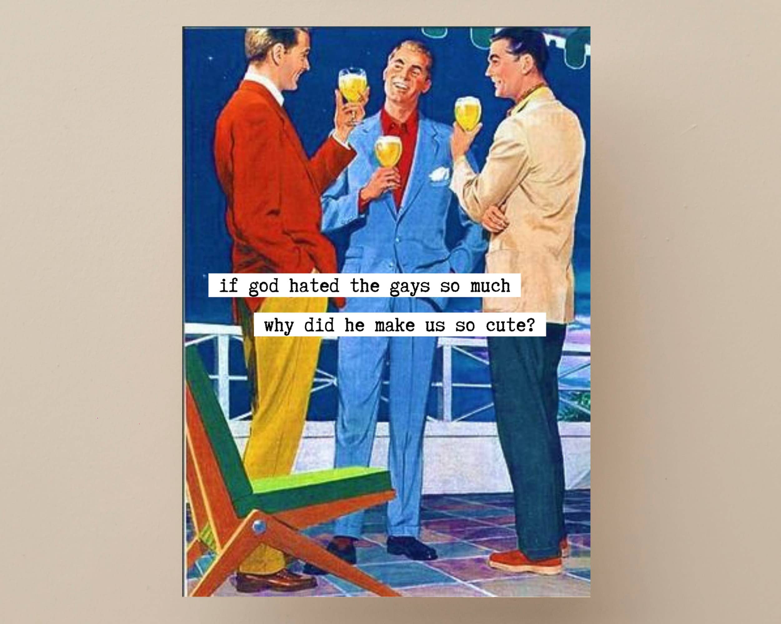 TwistedGoods - Wholesale Verjaardagskaartje - Waarom zijn homo's zo schattig als God een hekel heeft aan de LGBTQ Gay Pride MCM-kaart3