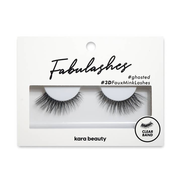 Kara Beauty - Wholesale False/Fake Eyelashes - IBL01 GHOSTED Invisible Band Fabulashes 3D Faux Mink Lashes